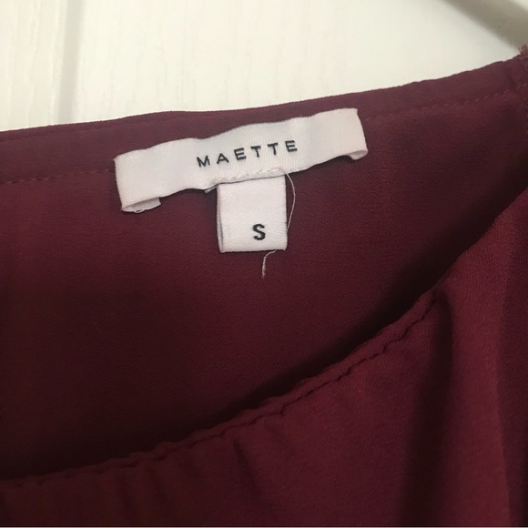 Stella and Dot Roz one shoulder top Burgundy size small - Picture 2 of 7